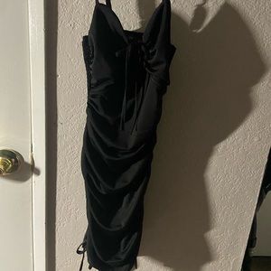 Black casual body con dress